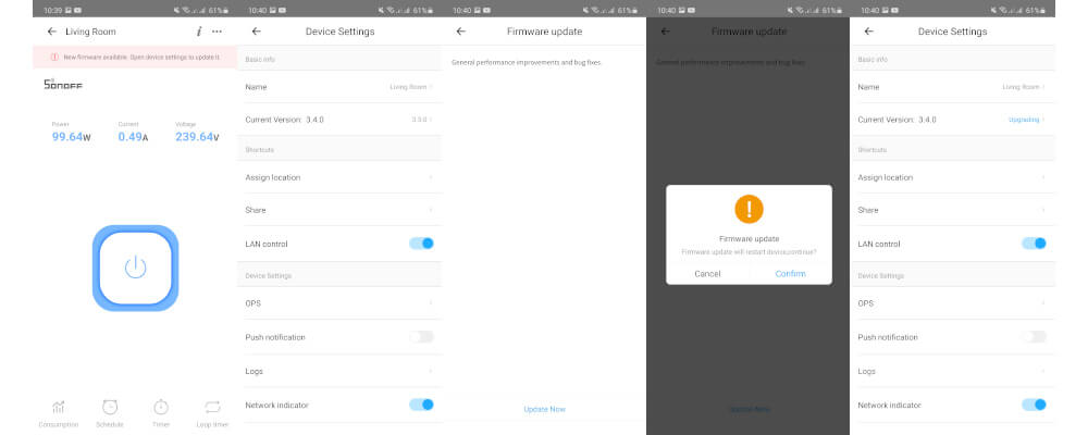 How to update the sonoff smart switch and upgrade the firmware