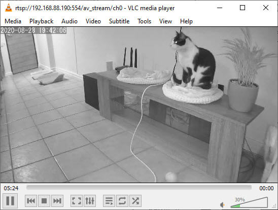How to stream CCTV footage to VLC media player using rtsp