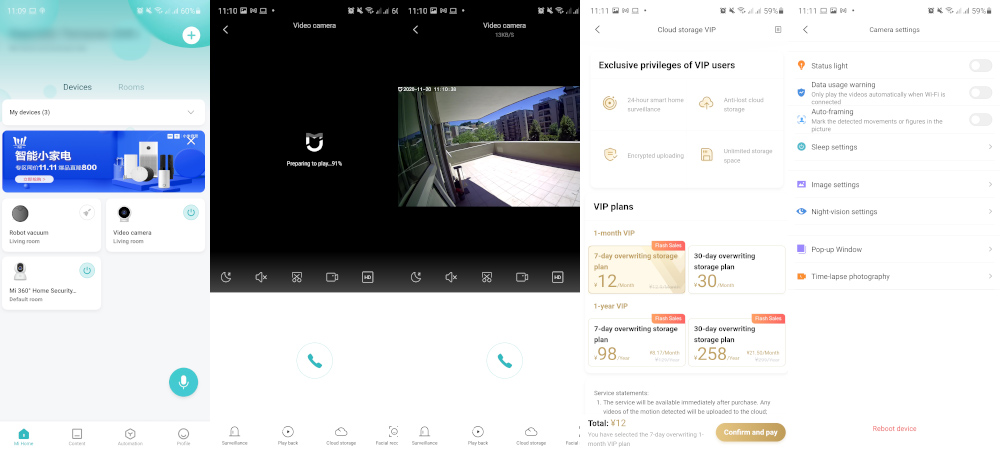 Overview of the Mi Home app for the Xiaomi MJSXJ02HL
