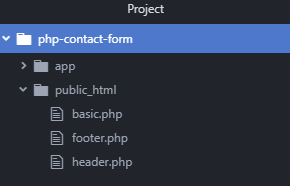 file structure for PHP app