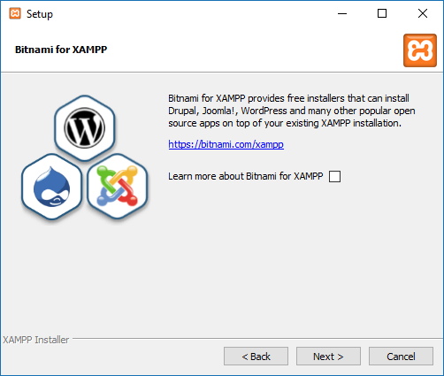 Installing xampp
